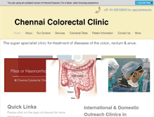 Tablet Screenshot of chennaicolorectalclinic.com